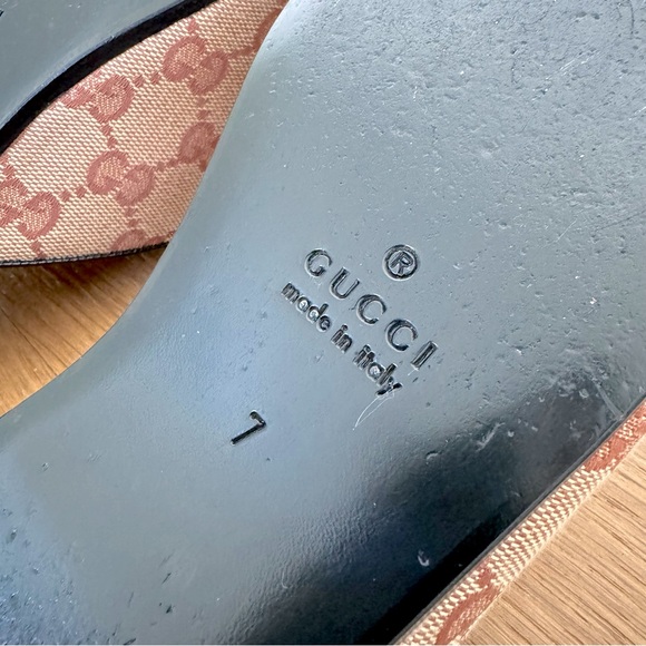 GUCCI Men's LA Angels Edition Flamel Patch GG Canvas Flat Mules - Picture 9 of 15